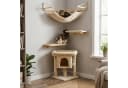 relaxdays Kratzbaum mit Höhle & Aussichtsplattform Beige Bild 5