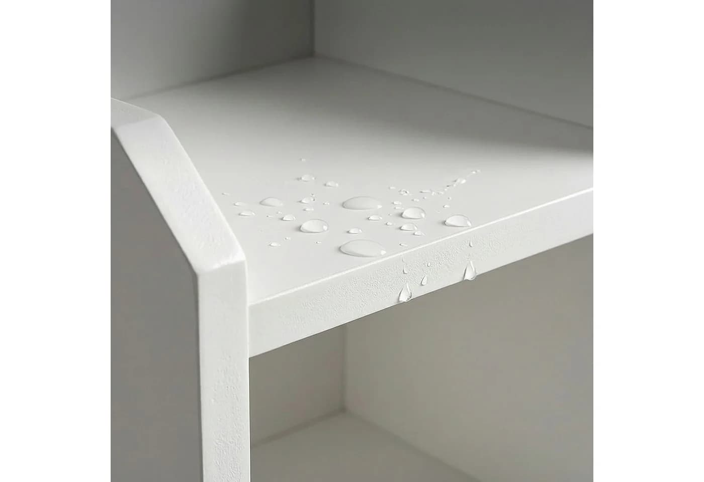 relaxdays Midischrank Weiß Badregal mit 5 Fächern & Magnetverschluss - Bild 5