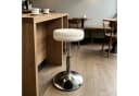 relaxdays Drehhocker Höhenverstellbar Weiß Silber Bild 5