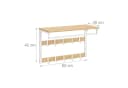 relaxdays Wandgarderobe 3 in 1 Eiche-Weiß 10 Haken Bild 4