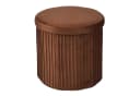 relaxdays Stauraumhocker Samt Mocha Mousse mit Staufach Bild 2