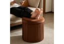 relaxdays Stauraumhocker Samt Mocha Mousse mit Staufach Bild 3