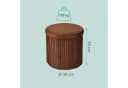 relaxdays Stauraumhocker Samt Mocha Mousse mit Staufach Bild 4