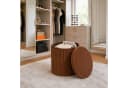 relaxdays Stauraumhocker Samt Mocha Mousse mit Staufach Bild 5