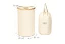 relaxdays Flaschensammler Beige 100l mit entnehmbarem Beutel Bild 4