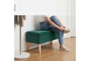 relaxdays Sitzbank Samt mit Stauraum, Dunkelgrün Bild 3