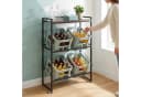 relaxdays Getränkekistenregal Industrial Design Metall MDF Braun Schwarz Bild 3