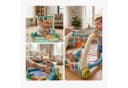 relaxdays Baby Gym mit Rollen, Musik & Licht, Blau Bild 3