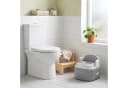 relaxdays Toilettentrainer Töpfchen 4-in-1 mit Deckel grau Bild 1