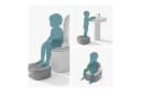 relaxdays Toilettentrainer Töpfchen 4-in-1 mit Deckel grau Bild 3
