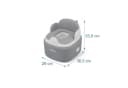 relaxdays Toilettentrainer Töpfchen 4-in-1 mit Deckel grau Bild 4