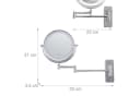 relaxdays Schminkspiegel mit LED-Beleuchtung und 10-facher Vergrößerung, silber Bild 4