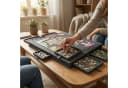 relaxdays Puzzle-Sortierschale Filz 6 Schubladen Hellgrau Bild 3