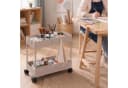 relaxdays Rollwagen mit 2 Ebenen Beige Kunststoff Bild 1