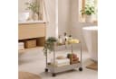 relaxdays Rollwagen mit 2 Ebenen Beige Kunststoff Bild 3