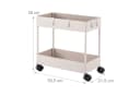 relaxdays Rollwagen mit 2 Ebenen Beige Kunststoff Bild 4