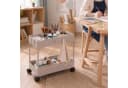 relaxdays Rollwagen mit 2 Ebenen Beige Kunststoff Bild 5