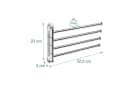 relaxdays Handtuchstange Wandhalter Edelstahl 4 Stangen Silber Bild 4