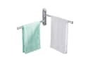 relaxdays Handtuchstange Wand-Handtuchhalter Edelstahl Silber, 2 Stangen Bild 2