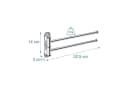 relaxdays Handtuchstange Wand-Handtuchhalter Edelstahl Silber, 2 Stangen Bild 4