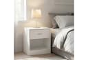 relaxdays Nachtschrank mit Schublade weiß, 2er-Pack Bild 3