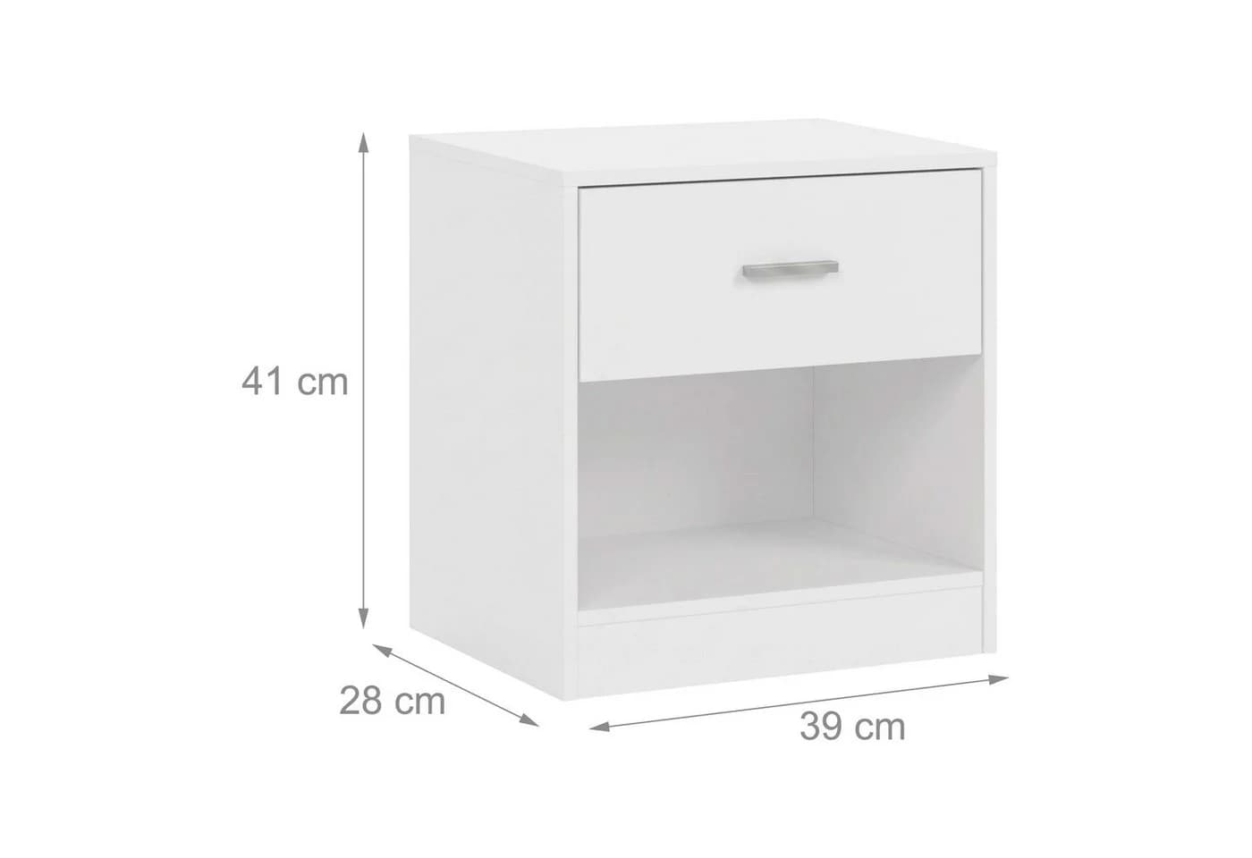 relaxdays Nachtschrank mit Schublade weiß, 2er-Pack - Bild 4
