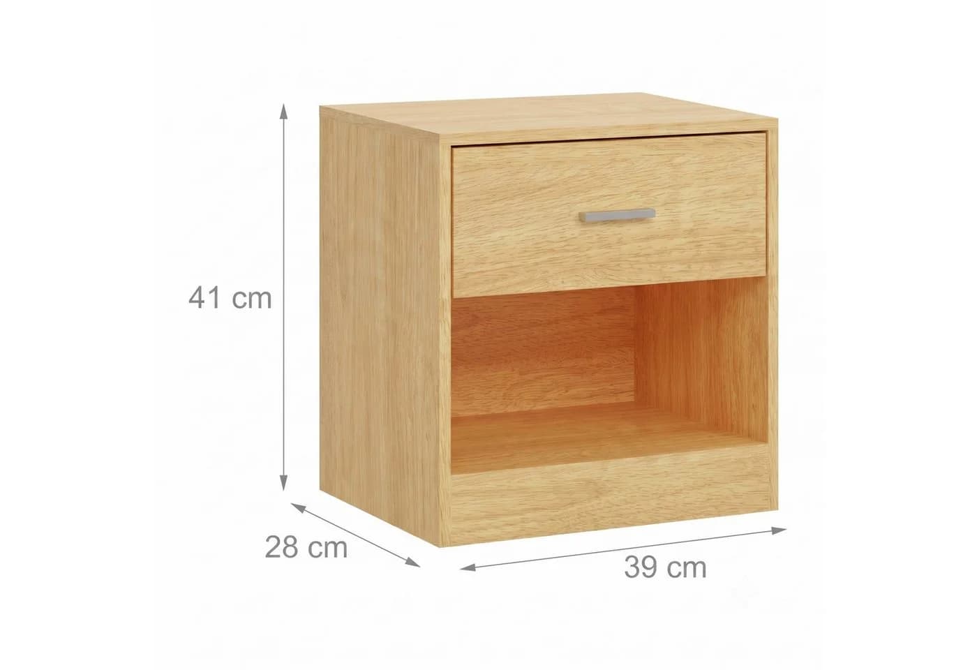 relaxdays Nachtschrank 2er-Pack Holzoptik Braun mit Schublade - Bild 4