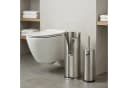 relaxdays WC-Garnitur Set Rollenhalter & WC-Bürste Silber Bild 1