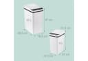 relaxdays Mülleimer 9L & 15L mit Sensor 2er-Set Weiß Bild 4