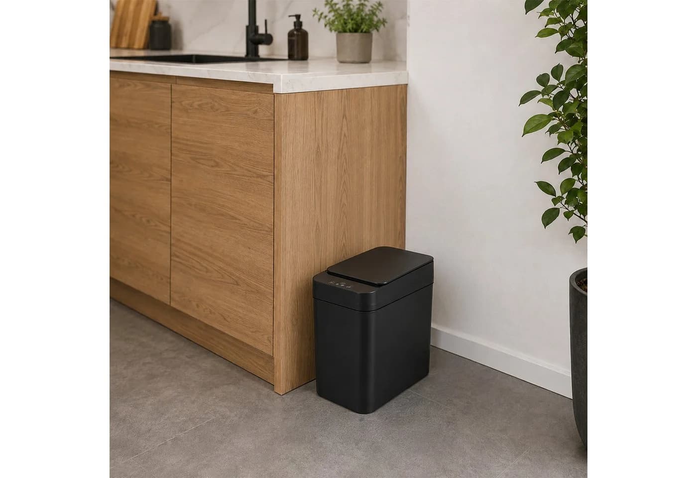 relaxdays Sensor Mülleimer 9L Weiß Hygienisch - Bild 3