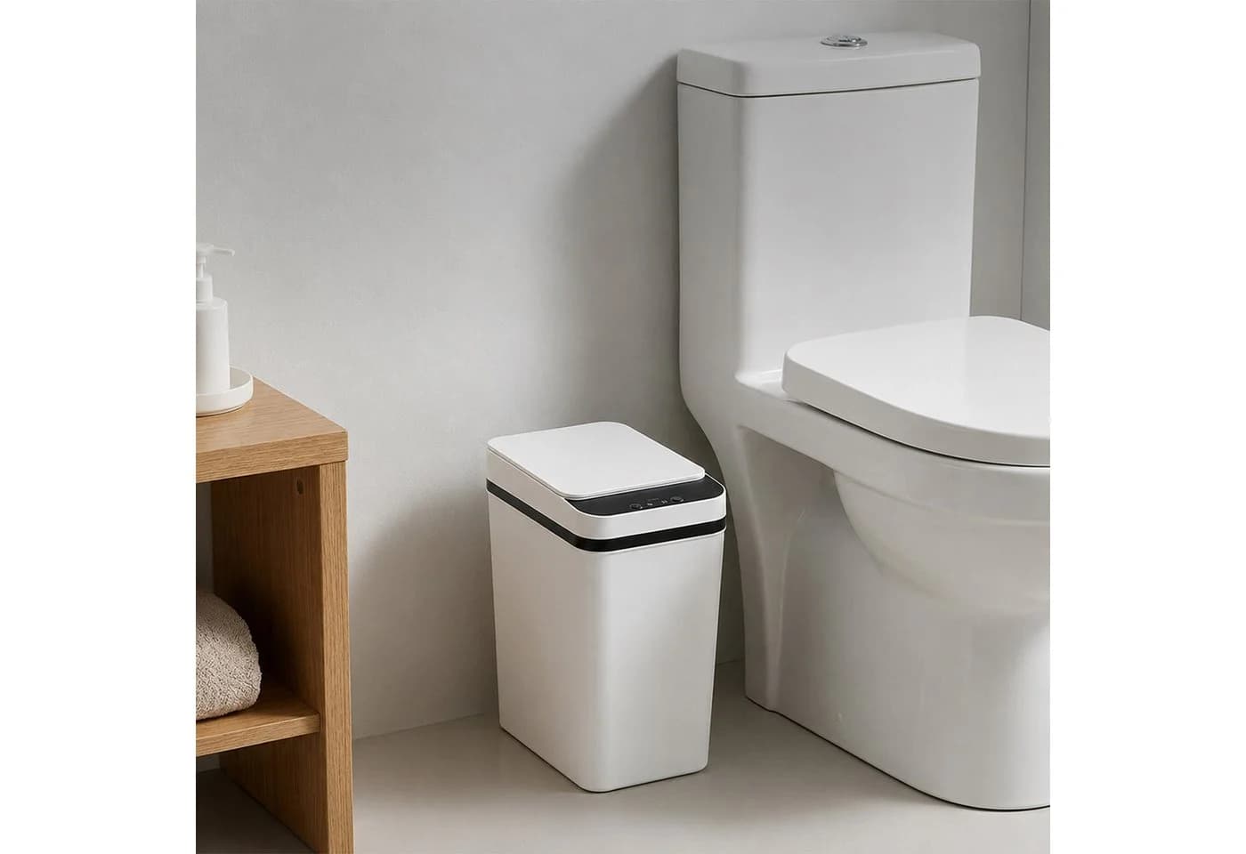 relaxdays Sensor Mülleimer 9L Weiß Hygienisch - Bild 5