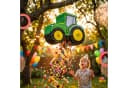relaxdays Pinata Traktor mit Stab & Maske Grün-Gelb Bild 1