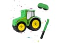 relaxdays Pinata Traktor mit Stab & Maske Grün-Gelb Bild 2
