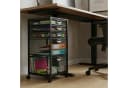 relaxdays Rollcontainer 5 Schubladen Schwarz Silber Bild 5