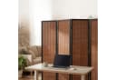 relaxdays Paravent Bambus 4-teilig Braun Faltbar Bild 3