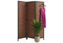relaxdays Paravent Bambus 3-teilig Braun Raumteiler Bild 2