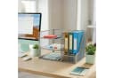 relaxdays Briefablage Schreibtisch Organizer Metall 5 Ablagen silber Bild 3
