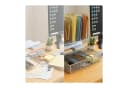 relaxdays Schreibtisch Organizer mit Schublade und 6 Fächern, silber Bild 5