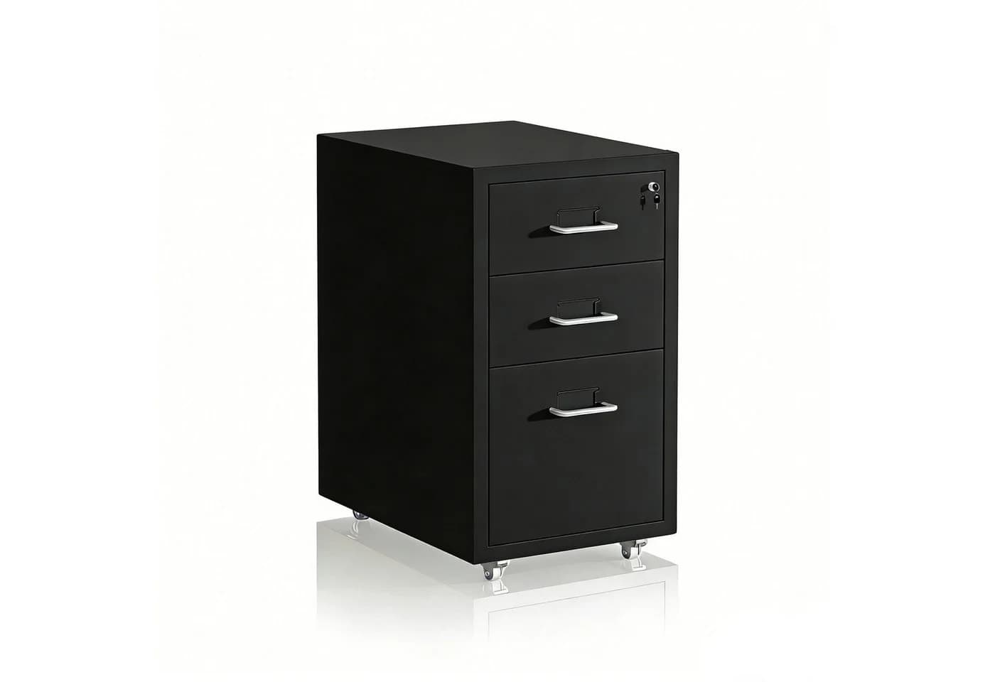 relaxdays Rollcontainer aus Metall abschließbar schwarz - Bild 2