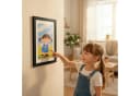 relaxdays Bilderrahmen A4 Klappdesign Schwarz Kinder Bild 1