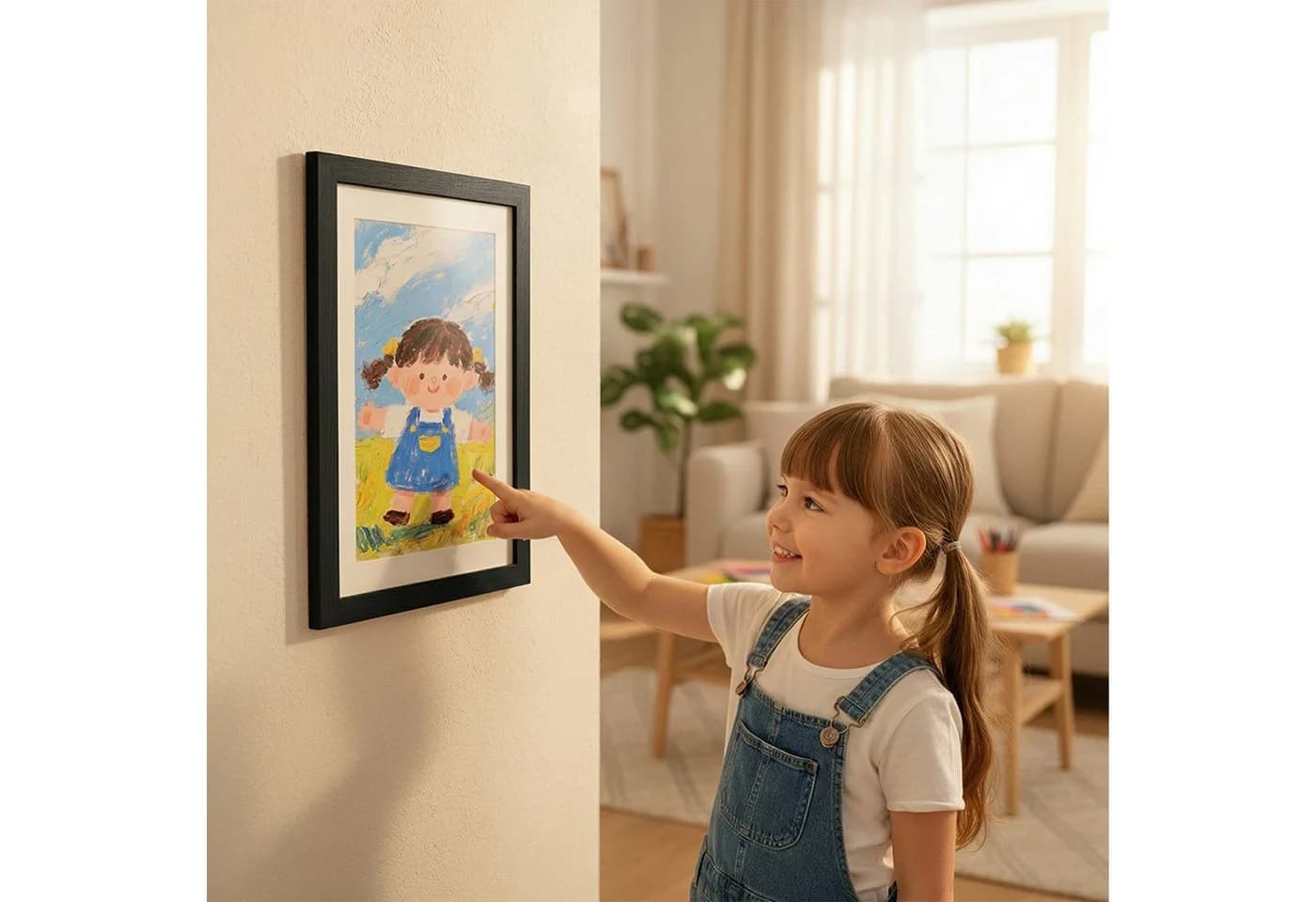 relaxdays Bilderrahmen A4 Klappdesign Schwarz Kinder