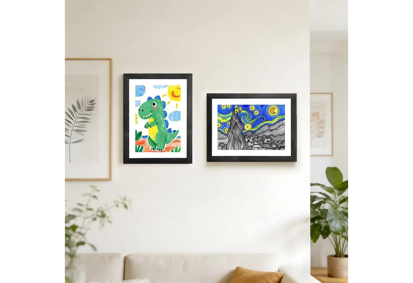 relaxdays Bilderrahmen A4 Klappdesign Schwarz Kinder - Bild 3
