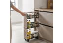 relaxdays Nischenwagen 4 Ablagen Schwarz Grau Industrial Design Bild 1