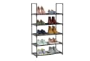 relaxdays Schuhregal Stecksystem Metall Schwarz 5 Ebenen Bild 2