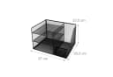 relaxdays Briefablage Schreibtisch Organizer Metall 5 Ablagen Schwarz Bild 4
