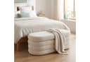 relaxdays Sitztruhe aus Teddystoff, Beige Bild 1