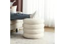 relaxdays Stauraumhocker Teddyfell Creme Bild 5