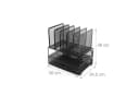relaxdays Schreibtisch Organizer mit Schublade und 6 Fächern, Schwarz Bild 4