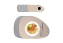 Relaxdays Platzset 6er Set Grau-Beige Oval Kunstleder Bild 2