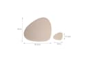 Relaxdays Platzset 6er Set Grau-Beige Oval Kunstleder Bild 4